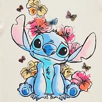 Stitch Nature Boyfriend Tee Womens Crew Neck Short Sleeve Regular Fit Lilo & Juniors Graphic T-Shirt