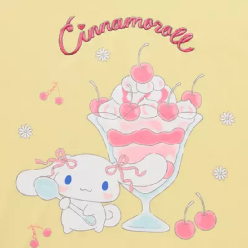 Cinnamoroll Womens Crew Neck Long Sleeve Embroidered Juniors Sweatshirt