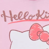Womens Crew Neck Short Sleeve Regular Fit Hello Kitty Juniors Graphic T-Shirt