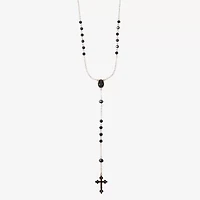 Bijoux Bar Gold Tone Womens Black Glass 24 Inch Y Necklace