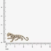 Bijoux Bar Gold Tone Cheetah Black Glass Brooch