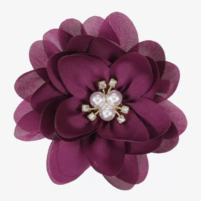Bijoux Bar Gold Tone Glass Brooch
