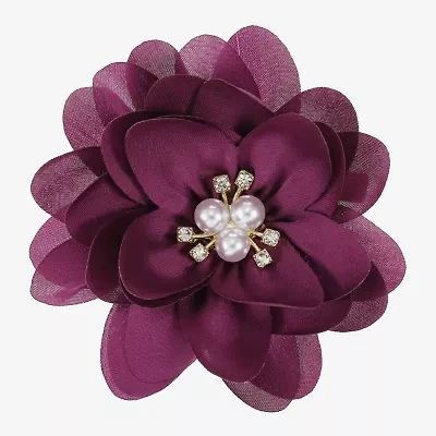 Bijoux Bar Gold Tone Glass Brooch