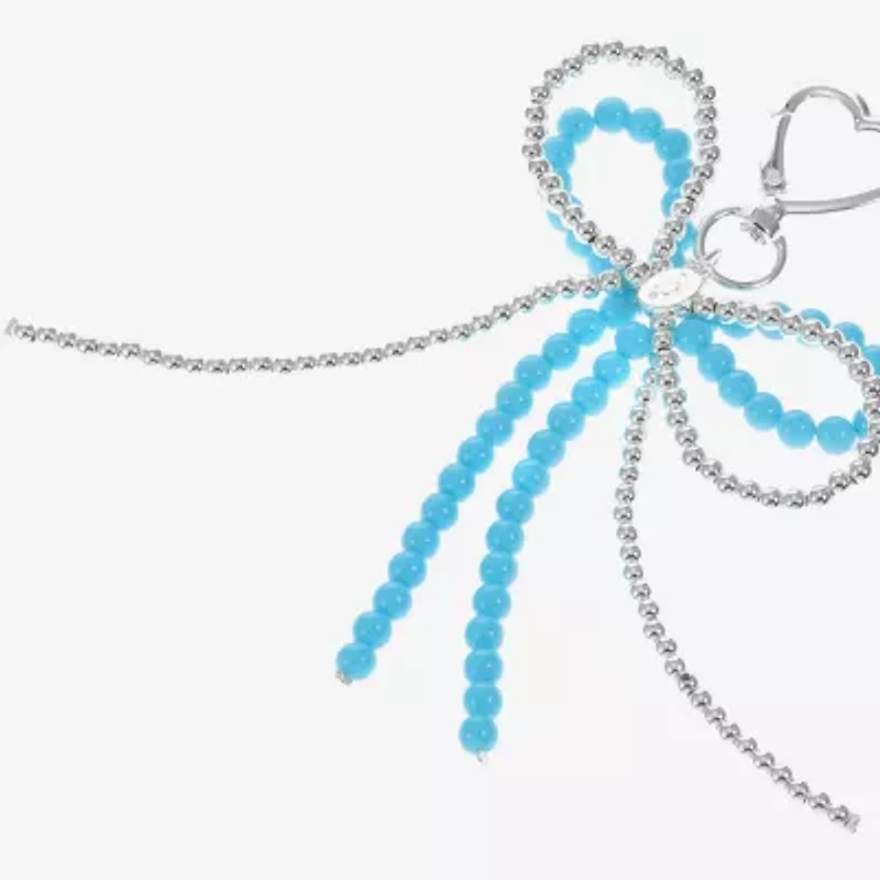 Bijoux Bar Silver Tone Bow Bag Charm