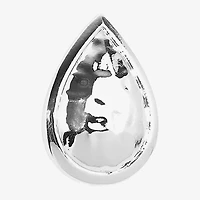 Bold Elements Silver Tone 1 1/4 Inch Stud Earrings