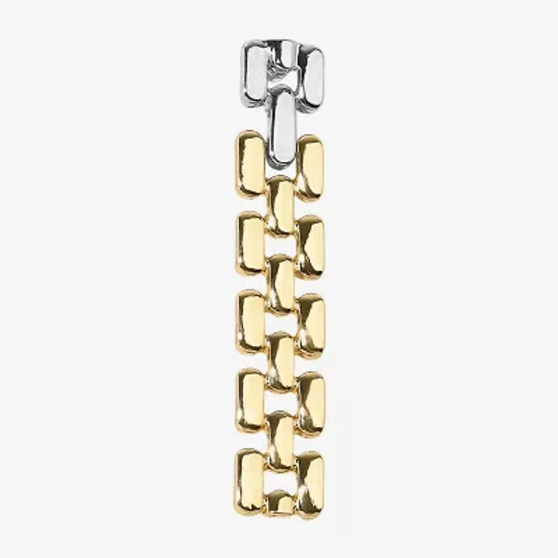 Bold Elements Two Tone Womens Drop Earrings