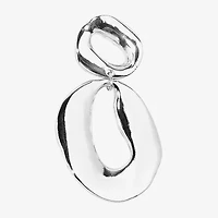Bold Elements Silver Tone Womens Drop Earrings