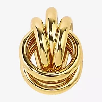 Bold Elements Gold Tone 1 1/4 Inch Stud Earrings