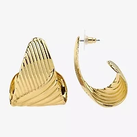 Bold Elements Gold Tone Womens 1 3/4 Inch Hoop Earrings