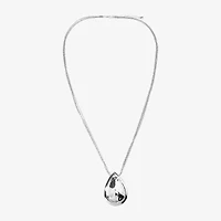 Bold Elements Silver Tone Womens 18 Inch Pendant Necklace