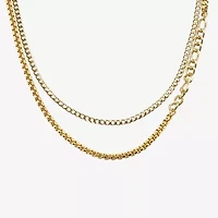 Bold Elements Gold Tone Womens 36 Inch Link Chain Necklace