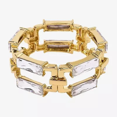 Bold Elements Gold Tone Womens Stretch Bracelet