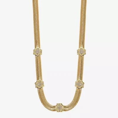 Monet Jewelry Gold Tone Womens 18 Inch Collar Necklace