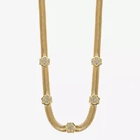 Monet Jewelry Gold Tone Womens 18 Inch Collar Necklace