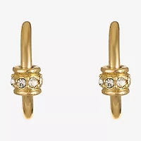 Monet Jewelry Gold Tone Womens Glass 18mm Hypoallergenic Hoop Earrings