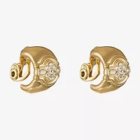Monet Jewelry Gold Tone Womens Glass Clip On Earrings