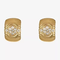 Monet Jewelry Gold Tone Womens Glass Clip On Earrings