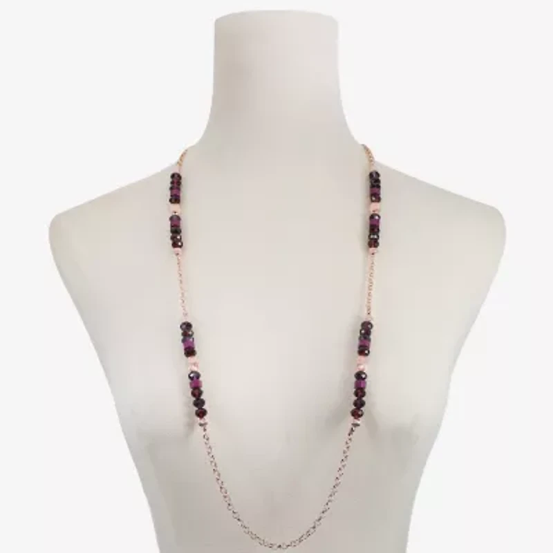 Liz Claiborne Gold Tone Womens 36 Inch Strand Necklace