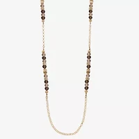 Liz Claiborne Gold Tone Womens 36 Inch Strand Necklace
