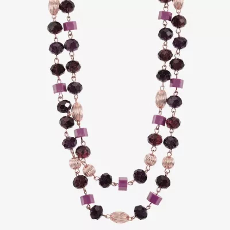 Liz Claiborne Gold Tone Womens 17 Inch Collar Necklace