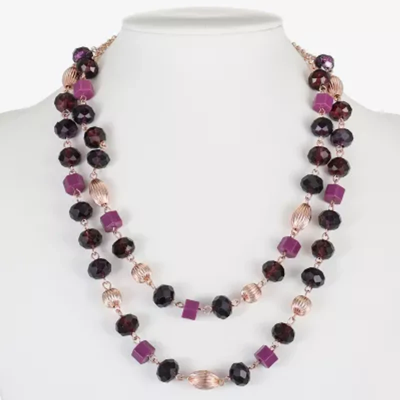 Liz Claiborne Gold Tone Womens 17 Inch Collar Necklace