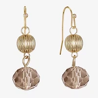 Liz Claiborne Gold Tone Womens Round Drop Earrings