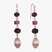 Liz Claiborne Gold Tone Womens Round Drop Earrings