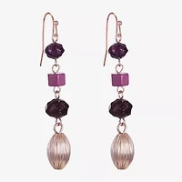 Liz Claiborne Gold Tone Womens Round Drop Earrings