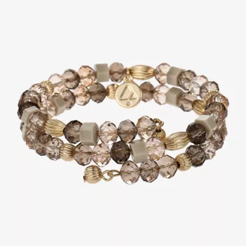 Liz Claiborne Gold Tone Womens Wrap Bracelet
