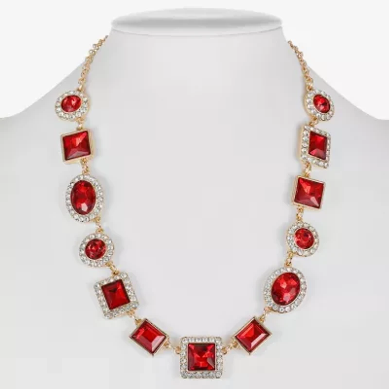 Monet Jewelry Halo Womens 17 Inch Collar Necklace