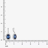 Monet Jewelry Halo Womens Glass Oval Drop Earrings