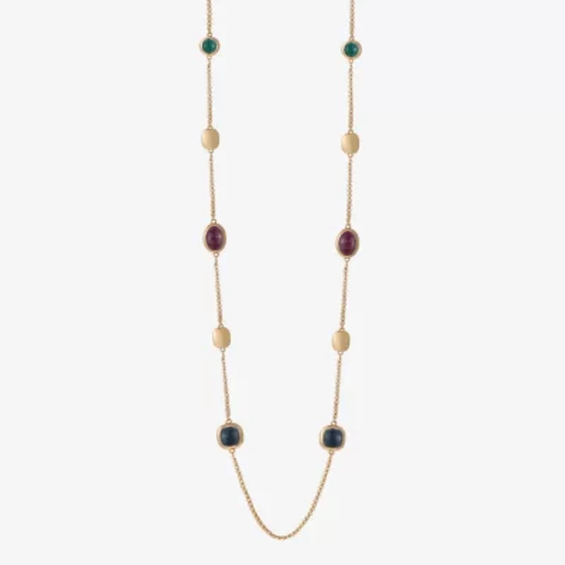 Monet Jewelry Gold Tone Womens 36 Inch Strand Necklace