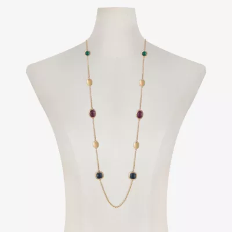 Monet Jewelry Gold Tone Womens 36 Inch Strand Necklace