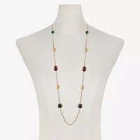 Monet Jewelry Gold Tone Womens 36 Inch Strand Necklace