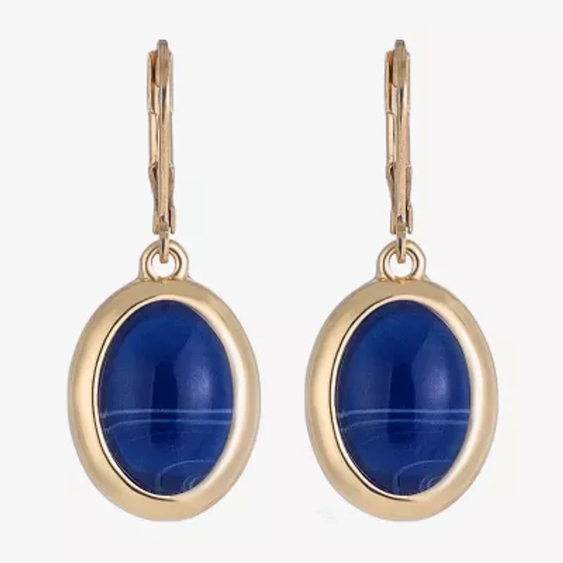Monet Jewelry Gold Tone Womens Oval Drop Earrings