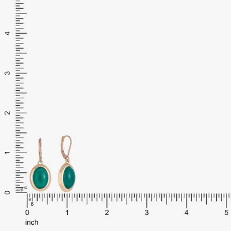 Monet Jewelry Gold Tone Womens Oval Drop Earrings
