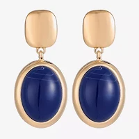 Monet Jewelry Gold Tone Womens Oval Hypoallergenic Drop Earrings