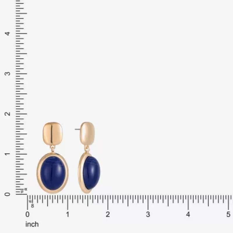 Monet Jewelry Gold Tone Womens Oval Hypoallergenic Drop Earrings