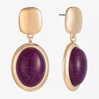 Monet Jewelry Gold Tone Womens Oval Hypoallergenic Drop Earrings