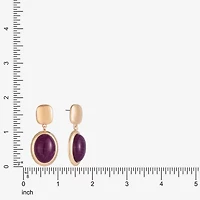 Monet Jewelry Gold Tone Womens Oval Hypoallergenic Drop Earrings