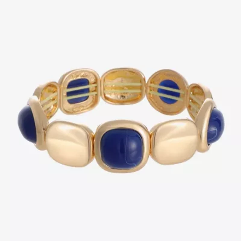 Monet Jewelry Gold Tone Womens Oval Cushion Stretch Bracelet