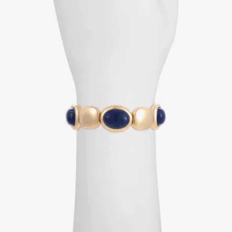 Monet Jewelry Gold Tone Womens Oval Cushion Stretch Bracelet