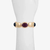 Monet Jewelry Gold Tone Womens Oval Cushion Stretch Bracelet