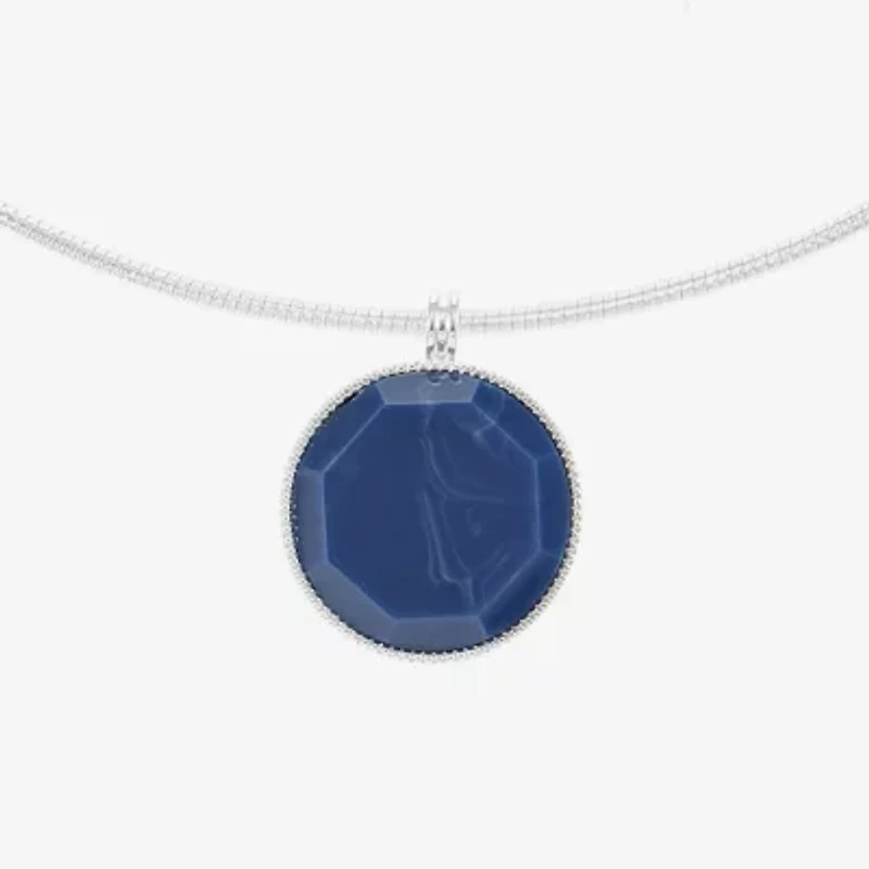 Liz Claiborne Circle Womens 18 Inch Pendant Necklace