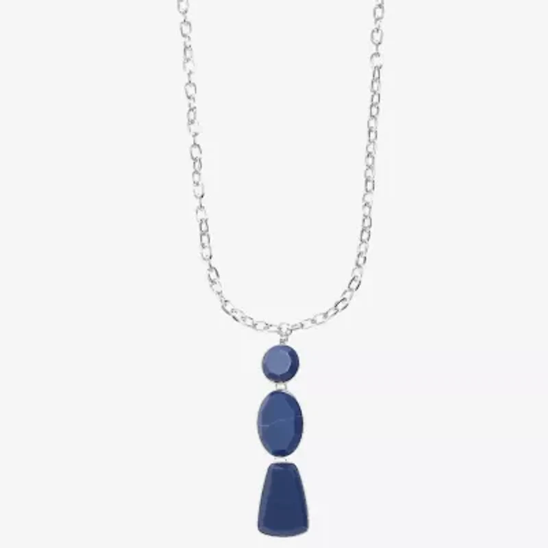Liz Claiborne Multi Shape Womens 20 Inch Pendant Necklace
