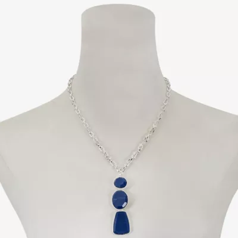 Liz Claiborne Multi Shape Womens 20 Inch Pendant Necklace