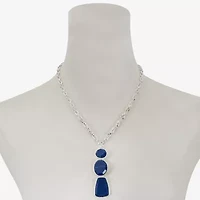 Liz Claiborne Multi Shape Womens 20 Inch Pendant Necklace