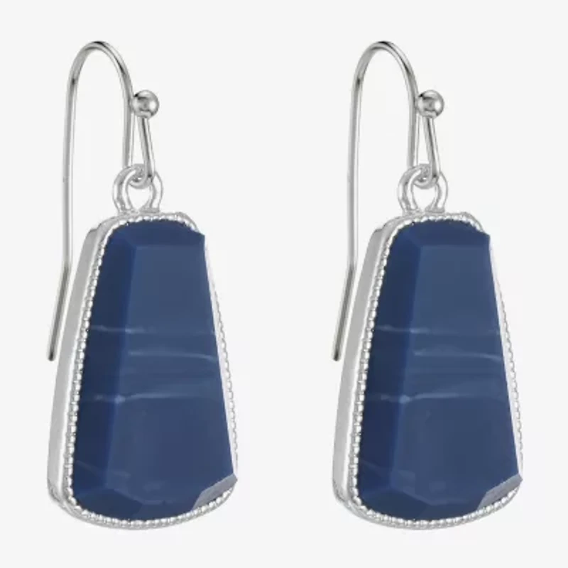 Liz Claiborne Hexagon Womens Drop Earrings
