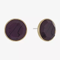 Liz Claiborne Button 18mm Circle Stud Earrings