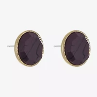 Liz Claiborne Button 18mm Circle Stud Earrings